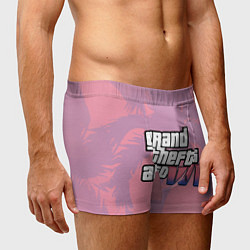 Трусы-боксеры мужские GTA 6 pink, цвет: 3D-принт — фото 2