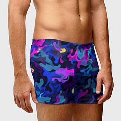 Трусы-боксеры мужские Яркие разноцветные пятна в виде камуфляжа, цвет: 3D-принт — фото 2