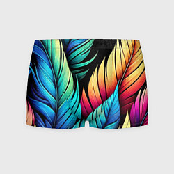 Трусы-боксеры мужские Color feathers - neon, цвет: 3D-принт