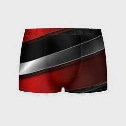 Трусы-боксеры мужские Красный серый и черный, цвет: 3D-принт