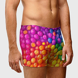 Трусы-боксеры мужские Разноцветные шарики, цвет: 3D-принт — фото 2