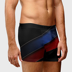Трусы-боксеры мужские Синие и красные полосы, цвет: 3D-принт — фото 2