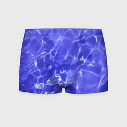 Трусы-боксеры мужские Синяя вода текстура, цвет: 3D-принт