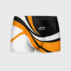 Трусы-боксеры мужские КТМ - оранжевые вставки, цвет: 3D-принт
