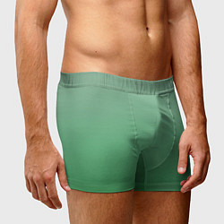 Трусы-боксеры мужские Градиент приглушённый зелёный, цвет: 3D-принт — фото 2