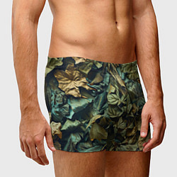 Трусы-боксеры мужские Реалистичный камуфляж из листьев, цвет: 3D-принт — фото 2