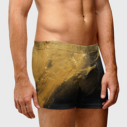 Трусы-боксеры мужские Золотое напыление на черном, цвет: 3D-принт — фото 2