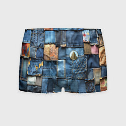 Трусы-боксеры мужские Значок архитектора на джинсах, цвет: 3D-принт