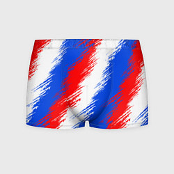 Трусы-боксеры мужские Триколор штрихи красок, цвет: 3D-принт