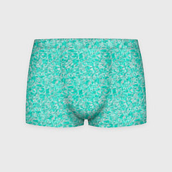 Трусы-боксеры мужские Абстрактный бирюзово-белый фон, цвет: 3D-принт