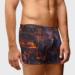 Трусы-боксеры мужские Вулканическая лава, цвет: 3D-принт — фото 2