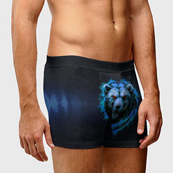 Трусы-боксеры мужские Пылающая эмблема медведя, цвет: 3D-принт — фото 2