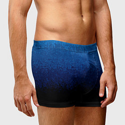 Трусы-боксеры мужские Градиент сине-чёрный текстурный, цвет: 3D-принт — фото 2