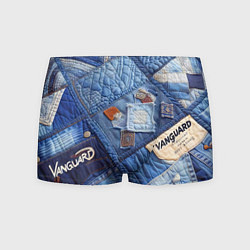 Трусы-боксеры мужские Vanguard jeans patchwork - ai art, цвет: 3D-принт