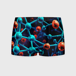 Трусы-боксеры мужские Молекулы под микроскопом, цвет: 3D-принт