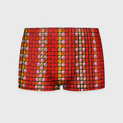Трусы-боксеры мужские Красные плитки, цвет: 3D-принт