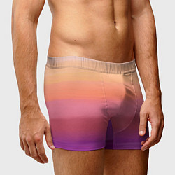 Трусы-боксеры мужские Абстракция градиент на закате дня, цвет: 3D-принт — фото 2