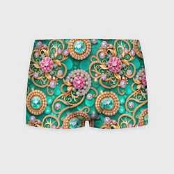 Мужские трусы Ювелирные бирюзовые украшение с золотом и бриллиан