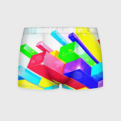 Трусы-боксеры мужские Цветные столбы, цвет: 3D-принт