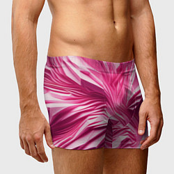 Трусы-боксеры мужские Розовые ломанные линии, цвет: 3D-принт — фото 2