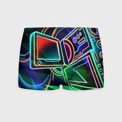 Мужские трусы Неоновая психоделика геймер