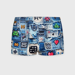 Мужские трусы Геймерские знаки на пэчворк