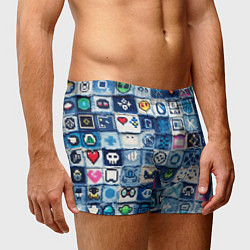Трусы-боксеры мужские Пиксельный пэчворк, цвет: 3D-принт — фото 2