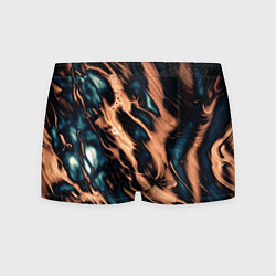 Мужские трусы Абстракция тёмный бирюзово-медный