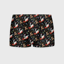 Мужские трусы Рик и Морти сани с оленем - Christmas