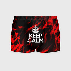 Мужские трусы Keep calm flame red