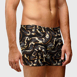 Трусы-боксеры мужские Змея черно-белая, цвет: 3D-принт — фото 2