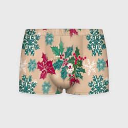 Трусы-боксеры мужские Новогодний узор, цвет: 3D-принт