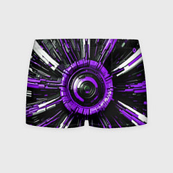 Мужские трусы Чёрно-фиолетовая сфера киберпанк