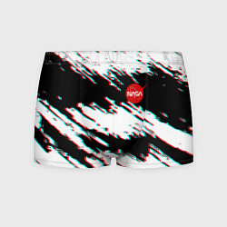 Трусы-боксеры мужские Nasa glitch color, цвет: 3D-принт