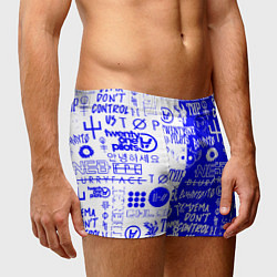 Трусы-боксеры мужские Twenty one pilots лого, цвет: 3D-принт — фото 2