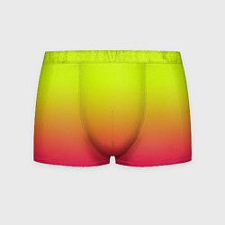 Мужские трусы Градиент салатовый в розовый