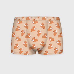 Трусы-боксеры мужские Паттерн с забавными щенками породы корги, цвет: 3D-принт