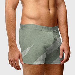 Трусы-боксеры мужские Светлый серо-зелёный абстрактный, цвет: 3D-принт — фото 2