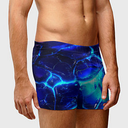 Трусы-боксеры мужские Синие плиты лед, цвет: 3D-принт — фото 2