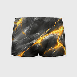 Мужские трусы Серая текстура с золотым разломом