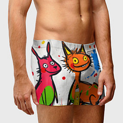 Трусы-боксеры мужские Смешные зверята, цвет: 3D-принт — фото 2