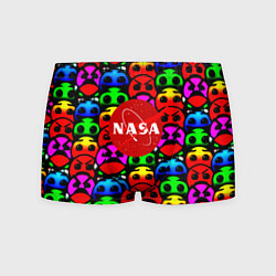 Трусы-боксеры мужские NASA smile, цвет: 3D-принт