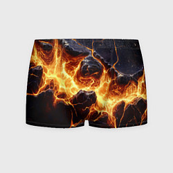 Трусы-боксеры мужские Золотая лава текстура, цвет: 3D-принт