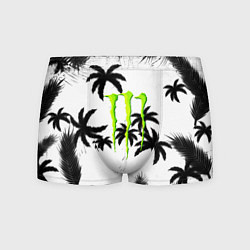 Трусы-боксеры мужские Monster energy пальмы, цвет: 3D-принт