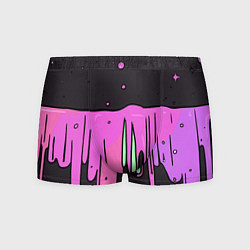 Мужские трусы Фиолетовая текстура на черном фоне