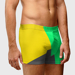 Трусы-боксеры мужские Жёлто-серо-зелёный трёхцветный, цвет: 3D-принт — фото 2