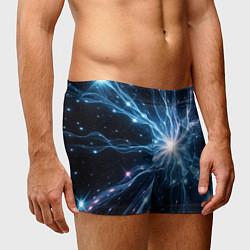 Трусы-боксеры мужские Всплеск света и звезды - космическая абстракция, цвет: 3D-принт — фото 2