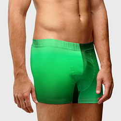 Трусы-боксеры мужские Чёрно-зелёный градиент пополам, цвет: 3D-принт — фото 2