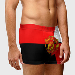 Трусы-боксеры мужские Манчестер юнайтед геометрия линии, цвет: 3D-принт — фото 2