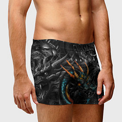Трусы-боксеры мужские Японский дракон татуировка, цвет: 3D-принт — фото 2